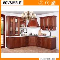 American standard modern design wood kitchen cabinet with color