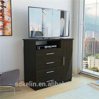 Wooden TV Lift Cabinet with 4 drawers and 1 door